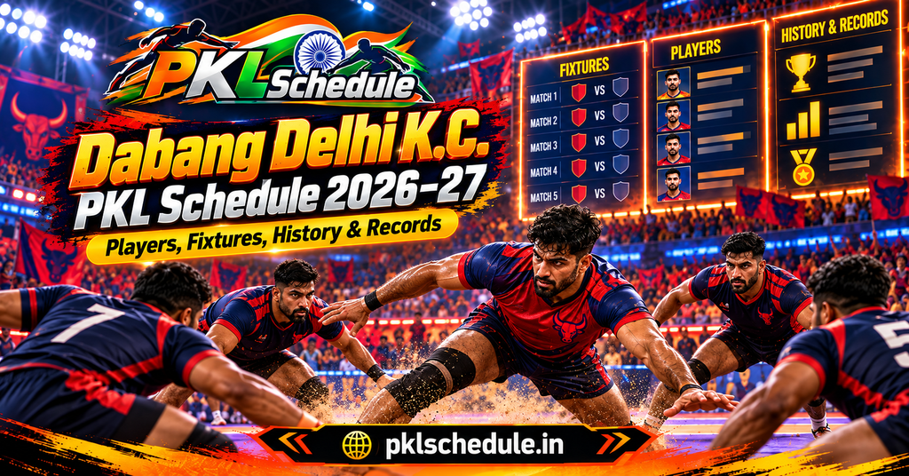 Dabang Delhi K.C. PKL Schedule 2026–27 Players, Fixtures, History & Records